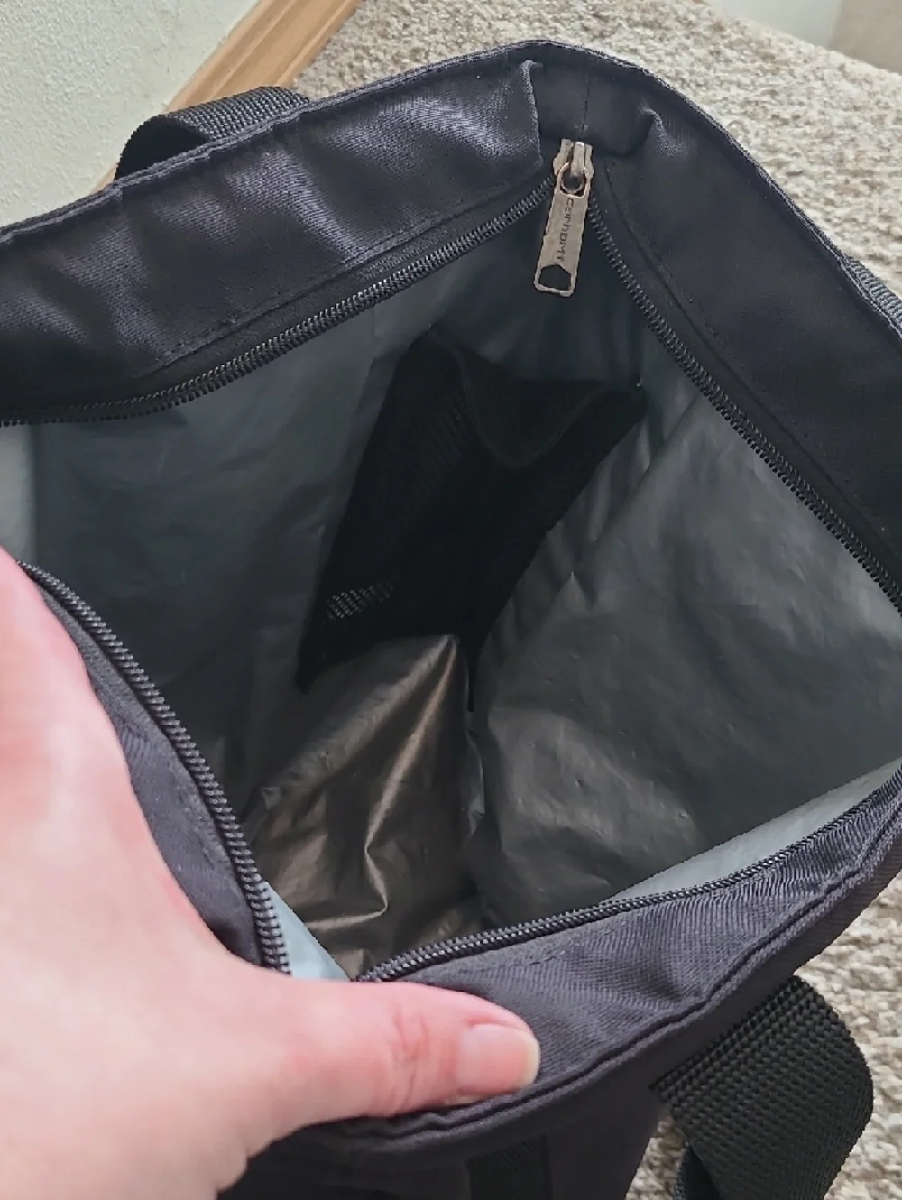 Carhartt Black Lunch Tote with Yellow Logo